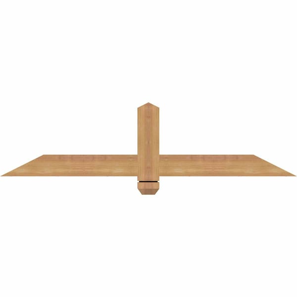 Ekena Millwork Eugene Smooth Timber Gable Bracket, Western Red Cedar, 48"W x 12"H x 1 1/2"D x 3 1/2"F, 6/12 Pitch GBW048X12X0204EUG00SWR - main
